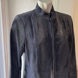 Alfani real leather snake embossed jacket size 1X